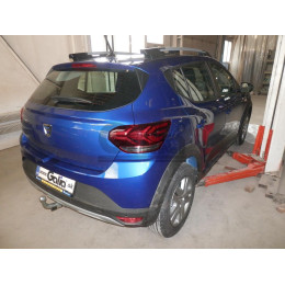 D050C GALIA Полностью оцинкованный фаркоп на Dacia Sandero III 2020-, Dacia Sandero Stepway III 2020-. Тип шара: C (горизонтальный съемный). Невидимый вырез бампера. Нагру