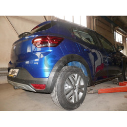 D050C GALIA Полностью оцинкованный фаркоп на Dacia Sandero III 2020-, Dacia Sandero Stepway III 2020-. Тип шара: C (горизонтальный съемный). Невидимый вырез бампера. Нагру