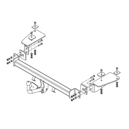 DW 06 AVTOS Фаркоп на Daewoo Kalos седан 2002-2006 необходима подрезка бампера. Тип шара: A. Нагрузки 1100/75 кг, масса фаркопа 23,5 кг (без электрики в комплекте)