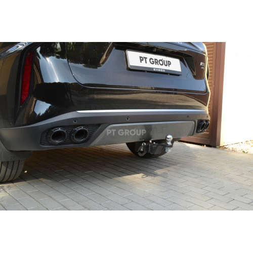 ERX-23-991122.00 PT GROUP Фаркоп на Exeed RX 2023- без снятия и подрезки бампера. Тип шара: E (легкосъемный шар под квадрат). Нагрузки: 1000/50 кг, масса фаркопа 15,1 кг (без электрики в комплекте)
