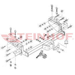 F-062 STEINHOF Фаркоп на FIAT Ducato фургон, микроавтобус, шасси 03/1994-06/1999, 07/1999-12/2002, 2003-2006, Peugeot Boxer фургон, микроавтобус, шасси 03/1994-06/1999, 07/1999-12/2002, 2003-2006, Citr