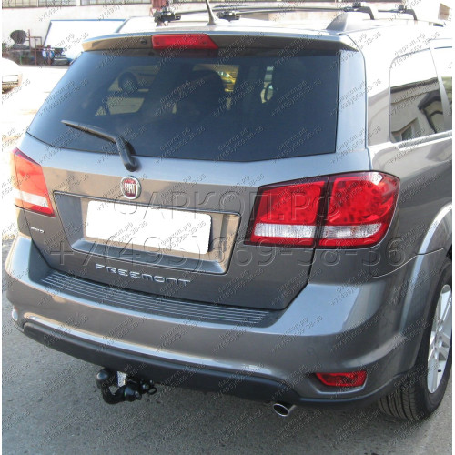 F-075 STEINHOF Фаркоп на Dodge Journey, в т.ч. 4WD 2008-2020, FIAT Freemont, в т.ч. 4WD 2011-2020. Требуется подрезка бампера. Тип шара: AH (горизонтальное быстросъемное крепление шара на ключе). Нагрузки: 1600/80 кг, масса фаркопа 18,4 кг (без электрики 