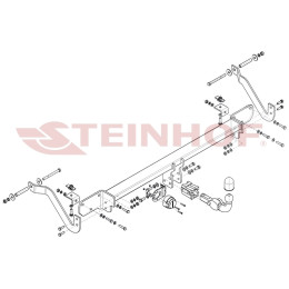 F-081 STEINHOF Фаркоп на Citroen Jumper фургон/микроавтобус (также L4/XL) 2006-, Peugeot Boxer фургон/микроавтобус (также L4/XL) 2006-, FIAT Ducato фургон/микроавтобус (также L4/