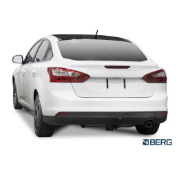F.1811.001 BERG Фаркоп на Ford Focus 2 седан 2005-2011, Focus 3 седан 2011-2019 без подрезки бампера. Тип шара: A. Нагрузки: 1500/75 кг, масса фаркопа 17,4 кг (без электрики в