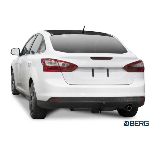F.1811.001 BERG Фаркоп на Ford Focus 2 седан 2005-2011, Focus 3 седан 2011-2019 без подрезки бампера. Тип шара: A. Нагрузки: 1500/75 кг, масса фаркопа 17,4 кг (без электрики в комплекте)