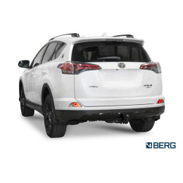 F.5711.001 BERG Фаркоп на Toyota RAV4 2013-2019. Требуется подрезка бампера. Тип шара: A. Нагрузки: 1200/75 кг, масса фаркопа 22 кг (без электрики в комплекте)