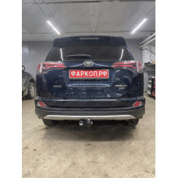 F.5711.001 BERG Фаркоп на Toyota RAV4 2013-2019. Требуется подрезка бампера. Тип шара: A. Нагрузки: 1200/75 кг, масса фаркопа 22 кг (без электрики в комплекте)