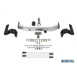 F.5713.003 BERG Фаркоп с нержавеющей накладкой на Toyota Land Cruiser 200 (кроме Executive, TRD) 2007-2021, Lexus LX 2007-2022 без снятия и подрезки бампера. Тип шара: F. Нагрузки: 