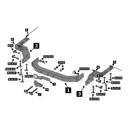 F.5713.003 BERG Фаркоп с нержавеющей накладкой на Toyota Land Cruiser 200 (кроме Executive, TRD) 2007-2021, Lexus LX 2007-2022 без снятия и подрезки бампера. Тип шара: F. Нагрузки: 
