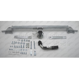 F070C GALIA Полностью оцинкованный фаркоп на FIAT Doblo 2001-2010. Тип шара: C (горизонтальный съемный). Невидимый вырез бампера. Нагрузки: 1500/60 кг, масса фа