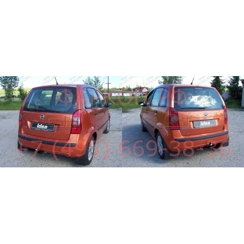F092C GALIA Полностью оцинкованный фаркоп на FIAT Idea 2004-2012, Lancia Musa 2004-2012. Тип шара: C (горизонтальный съемный). Установка без снятия и выреза бампера. Нагрузки: 1300/60 кг, масса фаркопа 19,06 кг