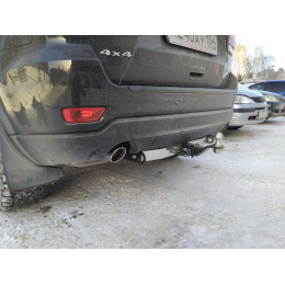 FA 0977-E Бизон Фаркоп на Jeep Grand Cherokee 2010-2021 без подрезки бампера. Тип шара: E (легкосъемный шар под квадрат). Нагрузки: 3500/120 кг. Не комплектуется эл