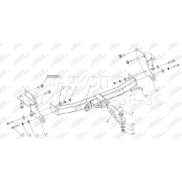 FA 0977-E Бизон Фаркоп на Jeep Grand Cherokee 2010-2021 без подрезки бампера. Тип шара: E (легкосъемный шар под квадрат). Нагрузки: 3500/120 кг. Не комплектуется эл