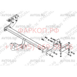FD 33 AVTOS Фаркоп на Ford Mondeo седан 2014-2019 без выреза в бампере. Тип шара: A. Нагрузки: 2000/75 кг, масса фаркопа 18,5 кг (без электрики в комплекте)
