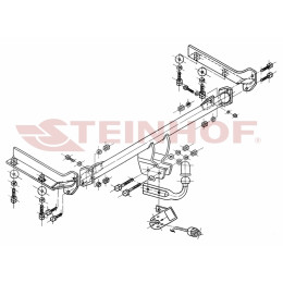 H-030 STEINHOF Фаркоп на Honda Civic хетчбек 5 дверей 1995-2000, Honda Concerto хетчбек 3/5 дверей 1990-1994, Rover 400 хетчбек 5 дверей 05/1995-12/1999. Требуется подрезка бампера. Т