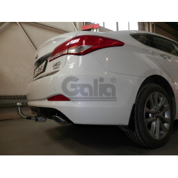 H085A GALIA Полностью оцинкованный фаркоп на Hyundai i40 седан/универсал 2012-2019. Тип шара: A. Без выреза бампера. Нагрузки: 1800/85 кг, масса фаркопа 15,22 кг