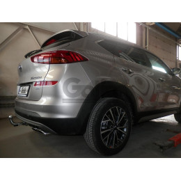 H103C GALIA Полностью оцинкованный фаркоп на Hyundai Tucson рестайл 2018-2021. Тип шара: C (горизонтальный съемный). Установка без выреза бампера. Нагрузки: 2