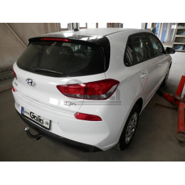 H106A GALIA Полностью оцинкованный фаркоп на Hyundai i30 хетчбек 3/5 дверей, в т.ч. AdBlue 2018-. Тип шара: A. Установка без выреза бампера. Нагрузки: 1600/85 кг, ма