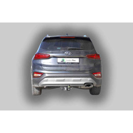 H230-E Лидер-плюс ТСУ для Hyundai Santa Fe TM дизель 2018-2021. Требуется подрезка бампера. Тип шара: E. Нагрузки: 1500/100 кг, масса фаркопа 19,3 кг (без электрики в
