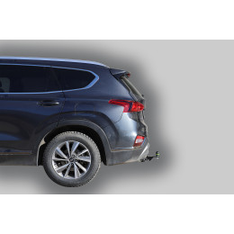 H230-E Лидер-плюс ТСУ для Hyundai Santa Fe TM дизель 2018-2021. Требуется подрезка бампера. Тип шара: E. Нагрузки: 1500/100 кг, масса фаркопа 19,3 кг (без электрики в