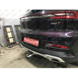 99002-A MOTODOR Фаркоп с оцинкованным шаром на CheryExeed TXL 2020-2021 без выреза в бампере. Тип шара: A. Нагрузки: 1500/75 кг, масса фаркопа 18,6 кг (без электрики в 