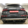 A050C GALIA Полностью оцинкованный фаркоп на Audi Q5 2017-2024, Audi Q5 Sportback 2021-2024. Подрозетник убирается за бампер. Тип шара: C (горизонтальный съемный). Невидимый вырез бампера. Нагрузки: 2450/100 кг, масса фаркопа 16,07 кг