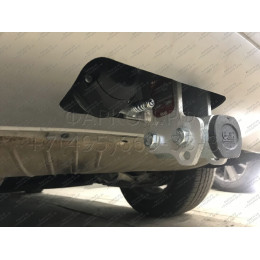 A050C GALIA Полностью оцинкованный фаркоп на Audi Q5 2017-2024, Audi Q5 Sportback 2021-2024. Подрозетник убирается за бампер. Тип шара: C (горизонтальный съемный). Нев