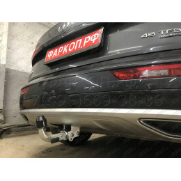 A050C GALIA Полностью оцинкованный фаркоп на Audi Q5 2017-2024, Audi Q5 Sportback 2021-2024. Подрозетник убирается за бампер. Тип шара: C (горизонтальный съемный). Нев