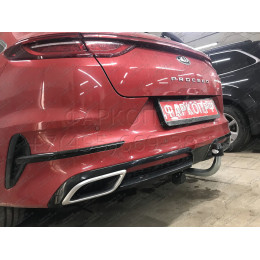 K047A GALIA Полностью оцинкованный фаркоп на Kia ProCeed 2018-. Тип шара: A. Установка без снятия и выреза бампера. Нагрузки: 1600/85 кг, масса фаркопа 14,82 кг