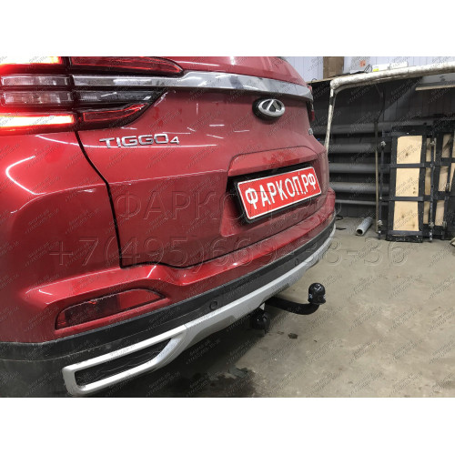 7613-A ORIS Фаркоп на Chery Tiggo 4 2019-2023, Chery Tiggo 4 Pro 2022-. Необходим невидимый вырез в бампере. Тип шара: A. Нагрузки: 1200/75 кг, масса фаркопа 17 кг (без электрики в комплекте)