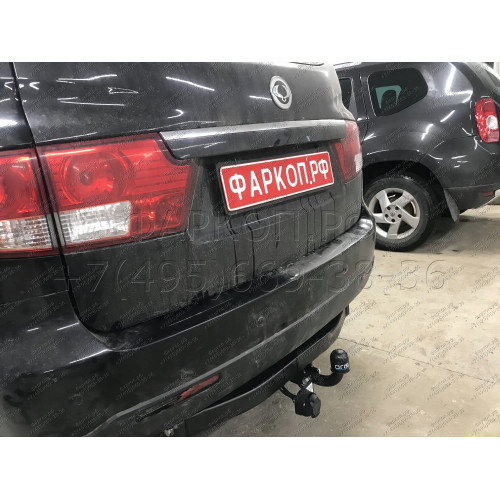 6452-A ORIS Фаркоп на SsangYong Kyron 2005-2016 без выреза в бампере. Тип шара: A. Нагрузки: 1500/75 кг, масса фаркопа 20,5 кг (без электрики в комплекте)
