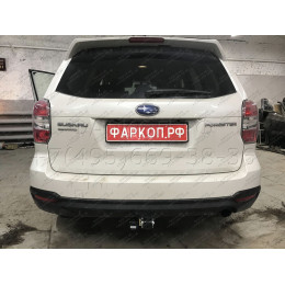 S106C GALIA Полностью оцинкованный фаркоп на Subaru Forester 2013-2018. Тип шара: C (горизонтальный съемный). Невидимый вырез бампера. Нагрузки: 2200/90 кг, масса