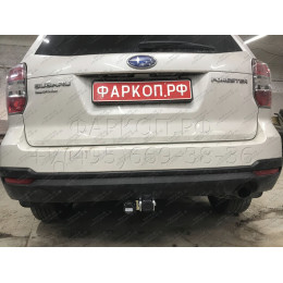 S106C GALIA Полностью оцинкованный фаркоп на Subaru Forester 2013-2018. Тип шара: C (горизонтальный съемный). Невидимый вырез бампера. Нагрузки: 2200/90 кг, масса