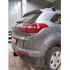 FA 0180-E Бизон Фаркоп на Hyundai Creta 2016-2021, 2021-2022, Solaris HC 2024- без подрезки бампера. Тип шара: E (легкосъемный шар под квадрат). Нагрузки: 2300/120 кг. Не комплектуется электрикой