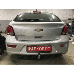 C066A GALIA Полностью оцинкованный фаркоп на Chevrolet Cruze седан/хетчбек 2009-2016. Подрозетник убирается за бампер. Тип шара: A. Невидимый вырез бампера. 