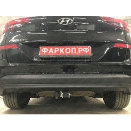 H103C GALIA Полностью оцинкованный фаркоп на Hyundai Tucson рестайл 2018-2021. Тип шара: C (горизонтальный съемный). Установка без выреза бампера. Нагрузки: 2