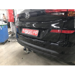 H103C GALIA Полностью оцинкованный фаркоп на Hyundai Tucson рестайл 2018-2021. Тип шара: C (горизонтальный съемный). Установка без выреза бампера. Нагрузки: 2