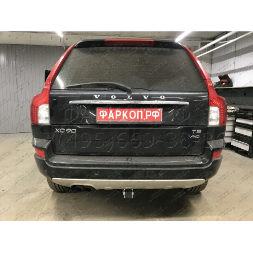 V057C GALIA Полностью оцинкованный фаркоп на Volvo XC90 2003-2015. Подрозетник убирается за бампер. Тип шара: C (горизонтальный съемный). Невидимый вырез бампера. Нагрузки: 2250/90 кг, масса фаркопа 17,27 кг