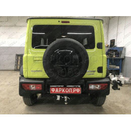 SZ 13 AVTOS Фаркоп на Suzuki Jimny 2018- без выреза в бампере. Тип шара: E. Нагрузки: 1200/75 кг, масса фаркопа 15 кг (без электрики в комплекте)