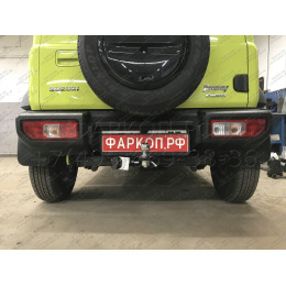 SZ 13 AVTOS Фаркоп на Suzuki Jimny 2018- без выреза в бампере. Тип шара: E. Нагрузки: 1200/75 кг, масса фаркопа 15 кг (без электрики в комплекте)