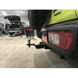 SZ 13 AVTOS Фаркоп на Suzuki Jimny 2018- без выреза в бампере. Тип шара: E. Нагрузки: 1200/75 кг, масса фаркопа 15 кг (без электрики в комплекте)