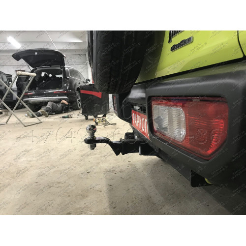 SZ 13 AVTOS Фаркоп на Suzuki Jimny 2018- без выреза в бампере. Тип шара: E. Нагрузки: 1200/75 кг, масса фаркопа 15 кг (без электрики в комплекте)