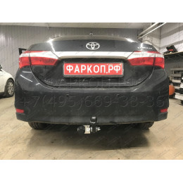 T117-A Лидер-плюс ТСУ для Toyota Corolla седан E150 2007-2013, E170 (кроме арабской версии) 2013-2019 без снятия и выреза бампера. Нагрузки: 1500/75 кг, масса фаркопа 15,3