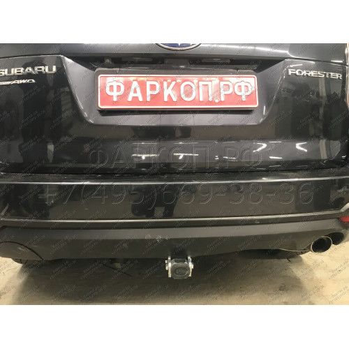 S106C GALIA Полностью оцинкованный фаркоп на Subaru Forester 2013-2018. Тип шара: C (горизонтальный съемный). Невидимый вырез бампера. Нагрузки: 2200/90 кг, масса фаркопа 17,77 кг