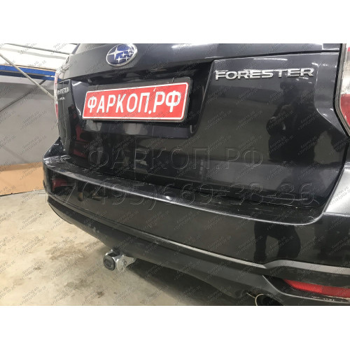 S106C GALIA Полностью оцинкованный фаркоп на Subaru Forester 2013-2018. Тип шара: C (горизонтальный съемный). Невидимый вырез бампера. Нагрузки: 2200/90 кг, масса фаркопа 17,77 кг