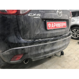 M129A GALIA Полностью оцинкованный фаркоп на Mazda CX-5 2012-2017, 2017-2025. Подрозетник убирается за бампер. Тип шара: A. Невидимый вырез бампера. Нагрузки: 210