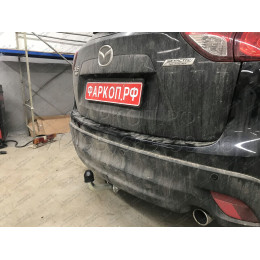 M129A GALIA Полностью оцинкованный фаркоп на Mazda CX-5 2012-2017, 2017-2025. Подрозетник убирается за бампер. Тип шара: A. Невидимый вырез бампера. Нагрузки: 210