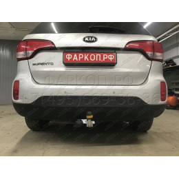 90908-A MOTODOR Фаркоп с оцинкованным шаром на Hyundai Santa Fe 2012-2018, Hyundai Grand Santa Fe 2014-2018, Kia Sorento 2012-2020, кроме Prime. Необходима подрезка бампера. Тип шара: A. На