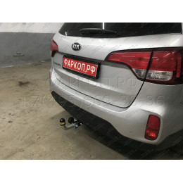 90908-A MOTODOR Фаркоп с оцинкованным шаром на Hyundai Santa Fe 2012-2018, Hyundai Grand Santa Fe 2014-2018, Kia Sorento 2012-2020, кроме Prime. Необходима подрезка бампера. Тип шара: A. На