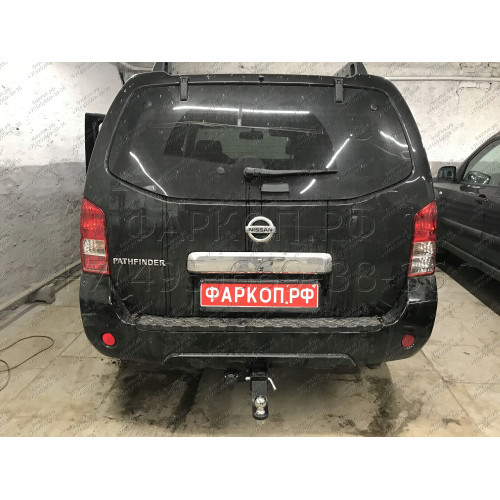 NPA-04-991122.00 PT GROUP Фаркоп на Nissan Pathfinder 2004-2014 без подрезки бампера. Тип шара: E (легкосъемный шар под квадрат). Нагрузки: 3500/120 кг, масса фаркопа 10,4 кг (без электрики в комплекте)